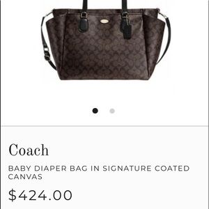 Coach diaper bag